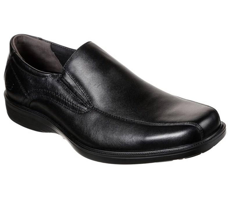 Skechers Herr Svarta Slip On - Nelcen - Loben - Sverige (CXDSW-6752)